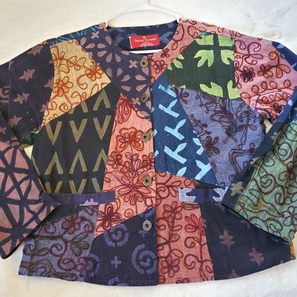 Sacred threads women's medium button up jacket